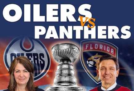 This is for all the marbles… The Stanley Cup! – Premier Danielle Smith on XGN notes: “Our Edmonton Oilers are going to beat the Florida Panthers and when we do, would you send some of your finest Florida rum to Alberta for us to celebrate with? If by some miracle the Panthers win the series, then I will send some fine Alberta-made whiskey down to Florida.”