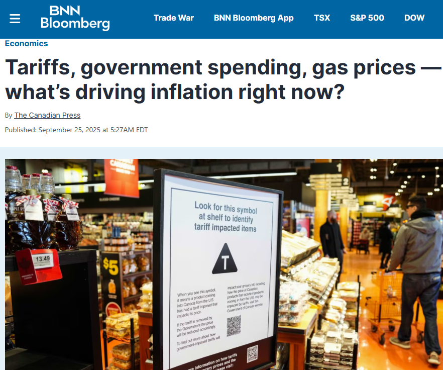 Tariffs, government spending, gas prices — what’s driving inflation right now? – BNN BloombergGN notes: Running deficits fuels inflation, but “Experts” (Liberal mouthpieces) say the “impact of federal spending on inflation is less clear than that”.Increasing supply is deflationary! Guns buyback, Post Canada insolvency, money sent abroad… that’s waste!